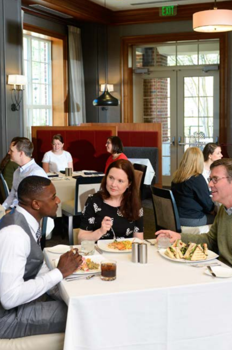 Guests are entertained at one of NC State's dining options.