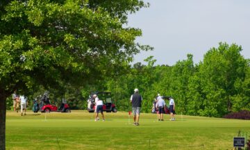Photo of new practice area at the Lonnie Poole Golf Course