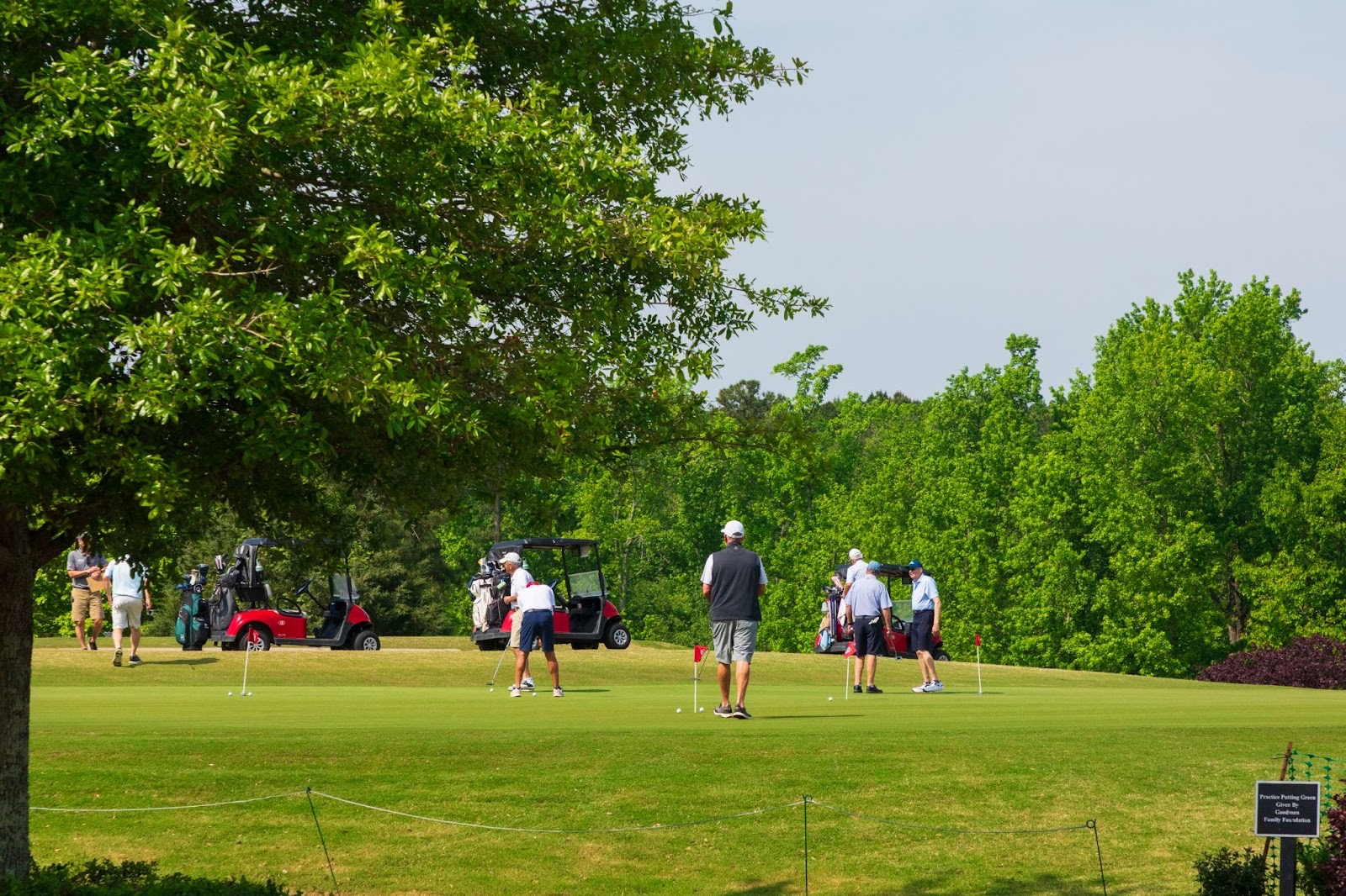 Photo of new practice area at the Lonnie Poole Golf Course